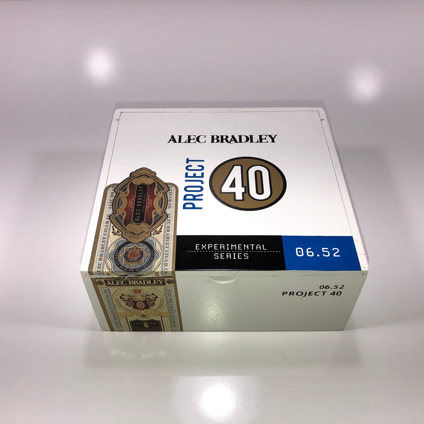 Alec Bradley Project 40 Toro Empty Wooden Cigar Box 7x6.75x3