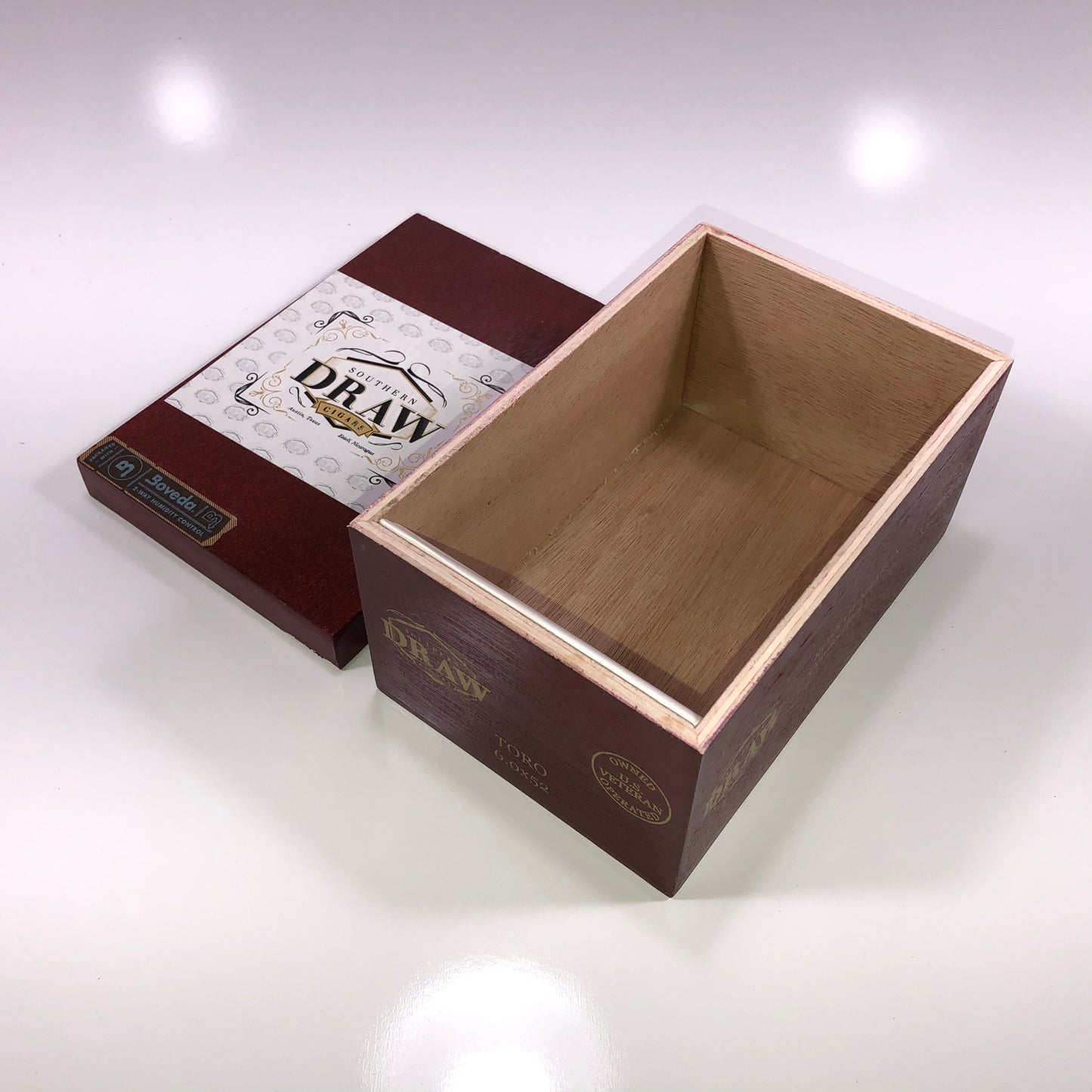 Southern Draw Toro Empty Wooden Cigar Box 4.75x7x3.25