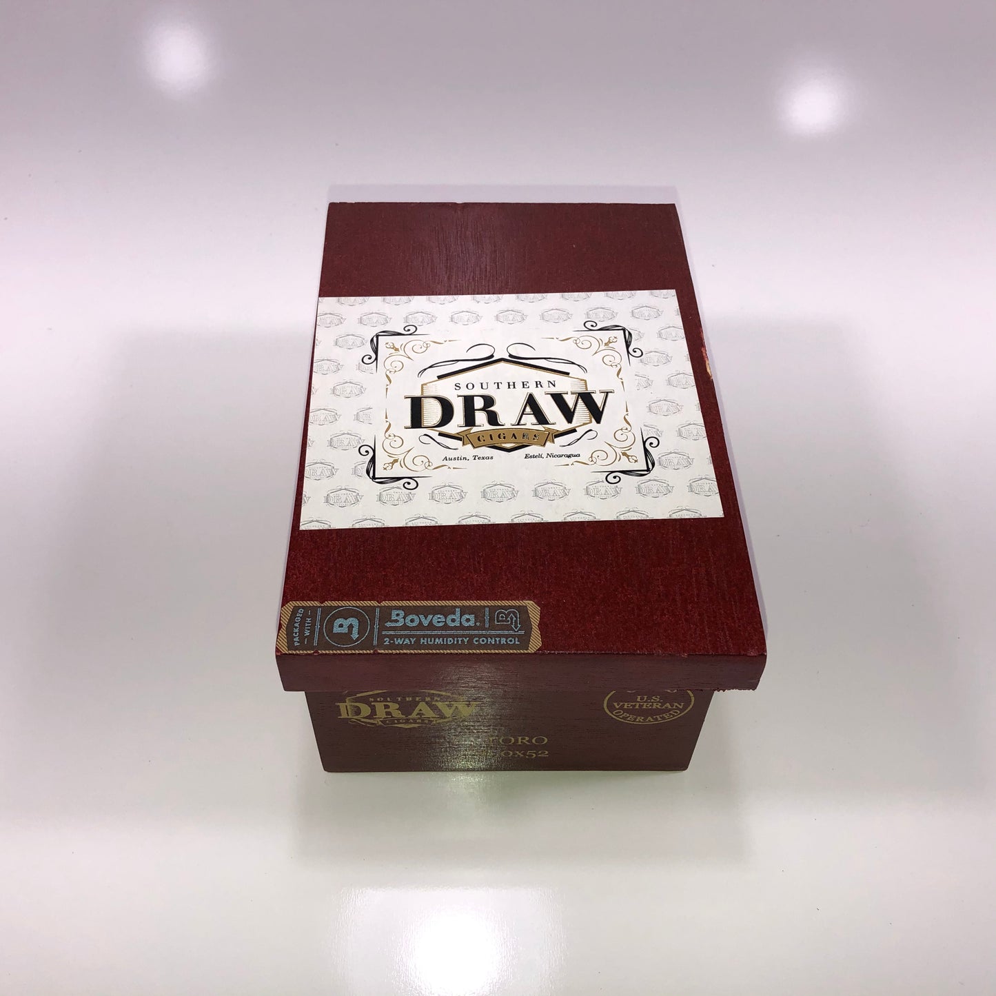 Southern Draw Toro Empty Wooden Cigar Box 4.75x7x3.25