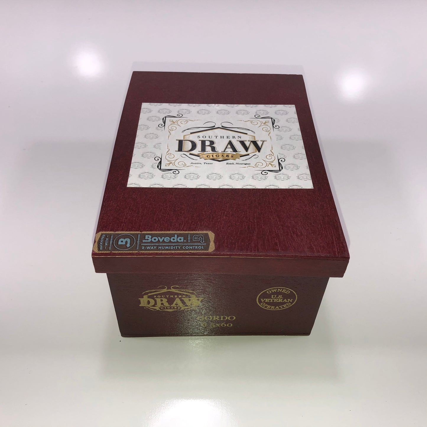 Southern Draw Gordo Empty Wooden Cigar Box 5.5x7.25x3.5