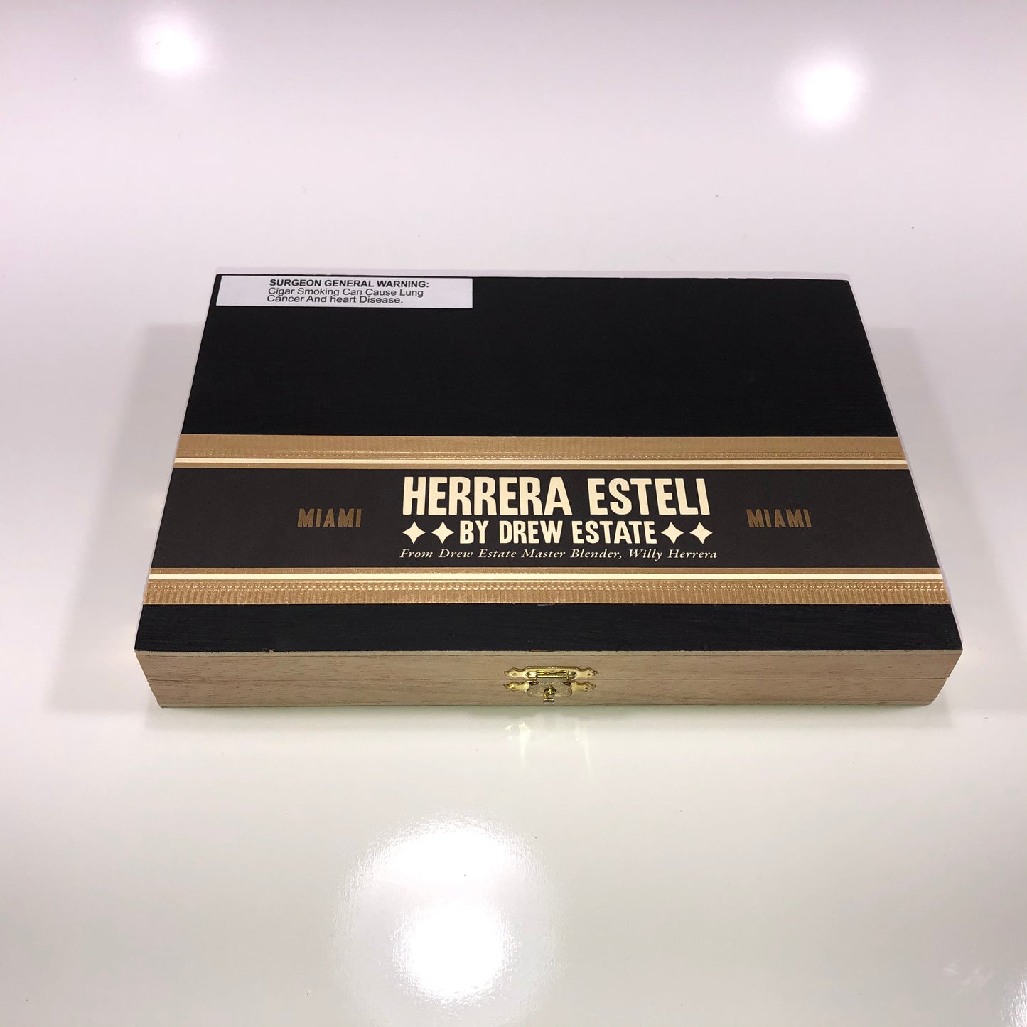 Herrera Esteli Miami Robusto Grande Empty Wooden Cigar Box 9x6.25x1.25