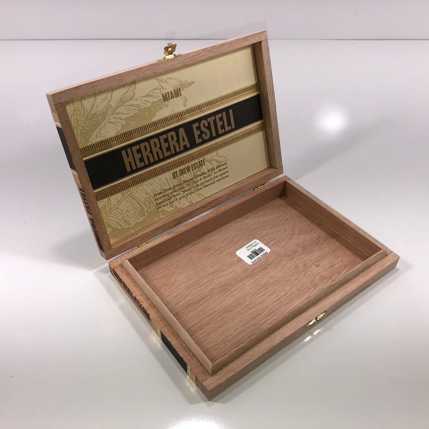 Herrera Esteli Miami Robusto Grande Empty Wooden Cigar Box 9x6.25x1.25