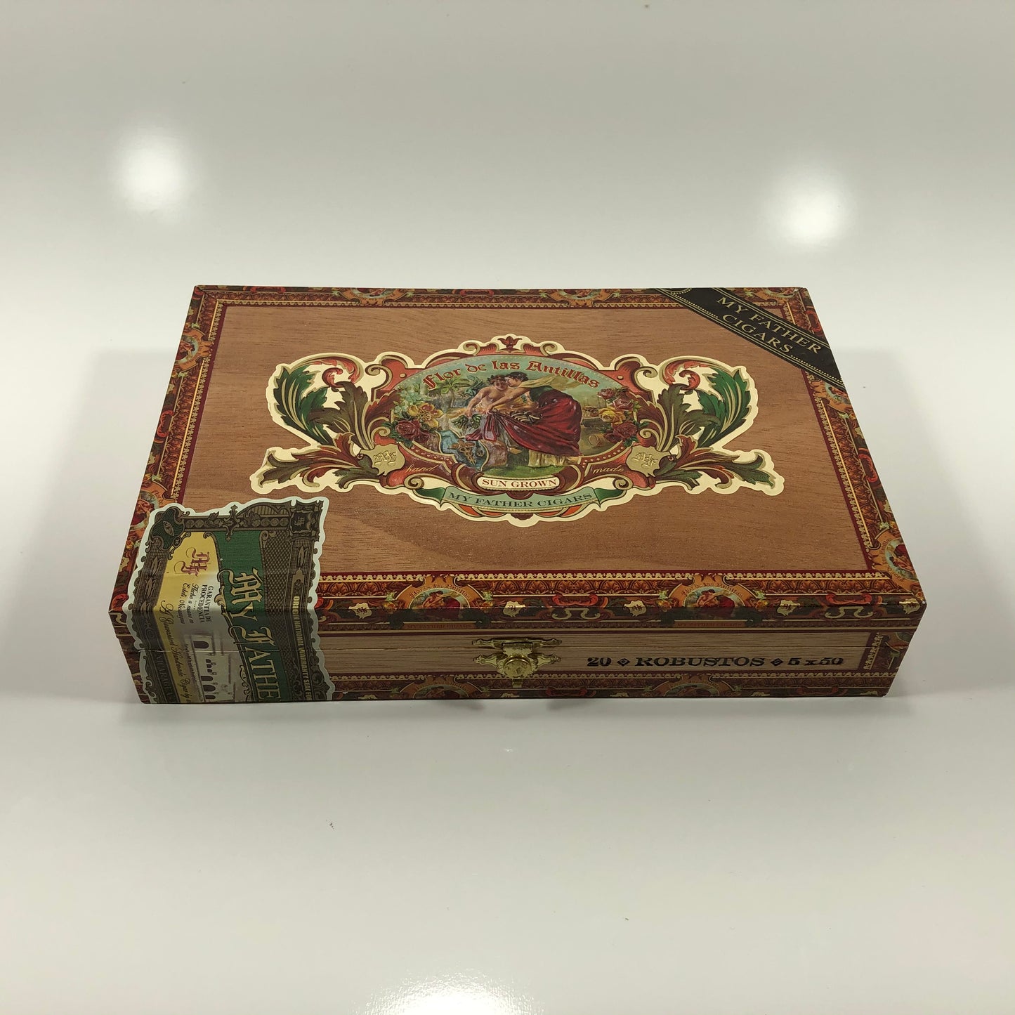 Flor De Las Antillas Robusto Empty Wooden Cigar Box 9x6x1.75