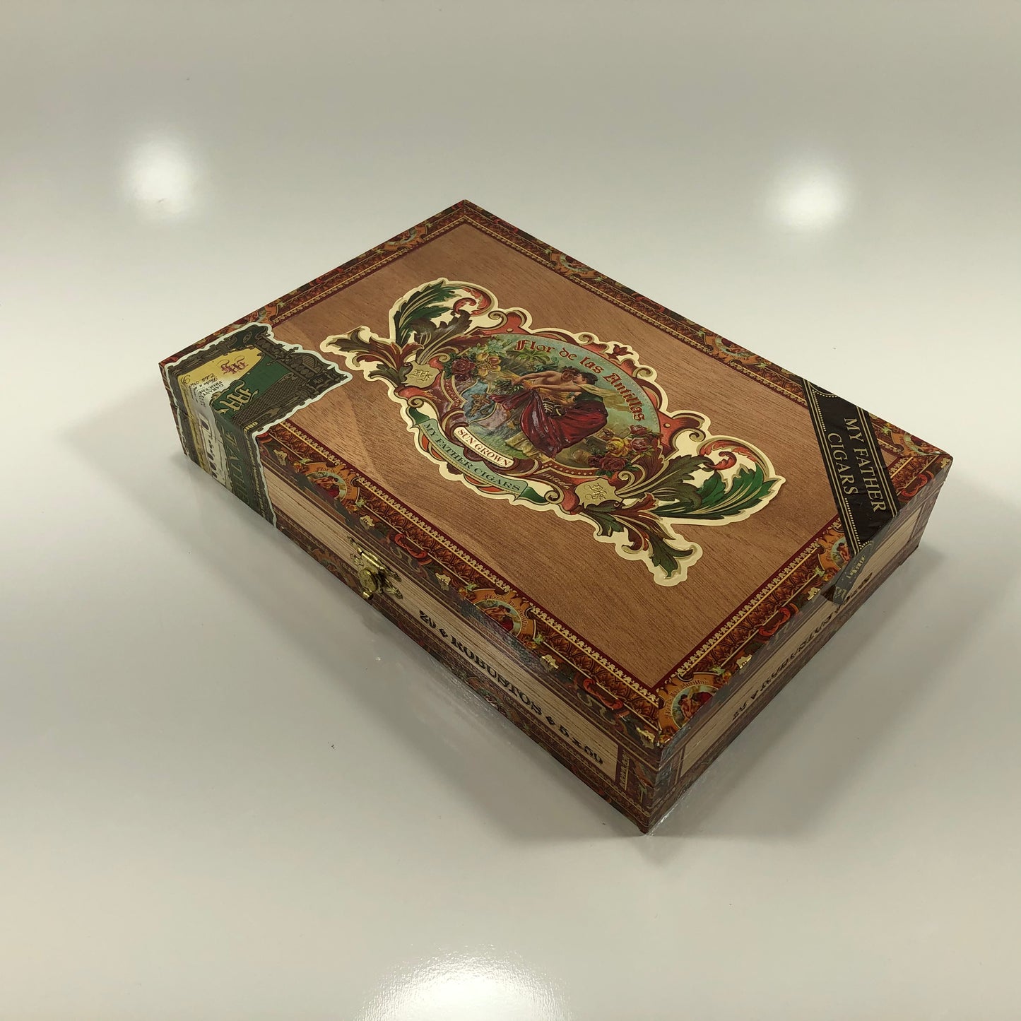 Flor De Las Antillas Robusto Empty Wooden Cigar Box 9x6x1.75