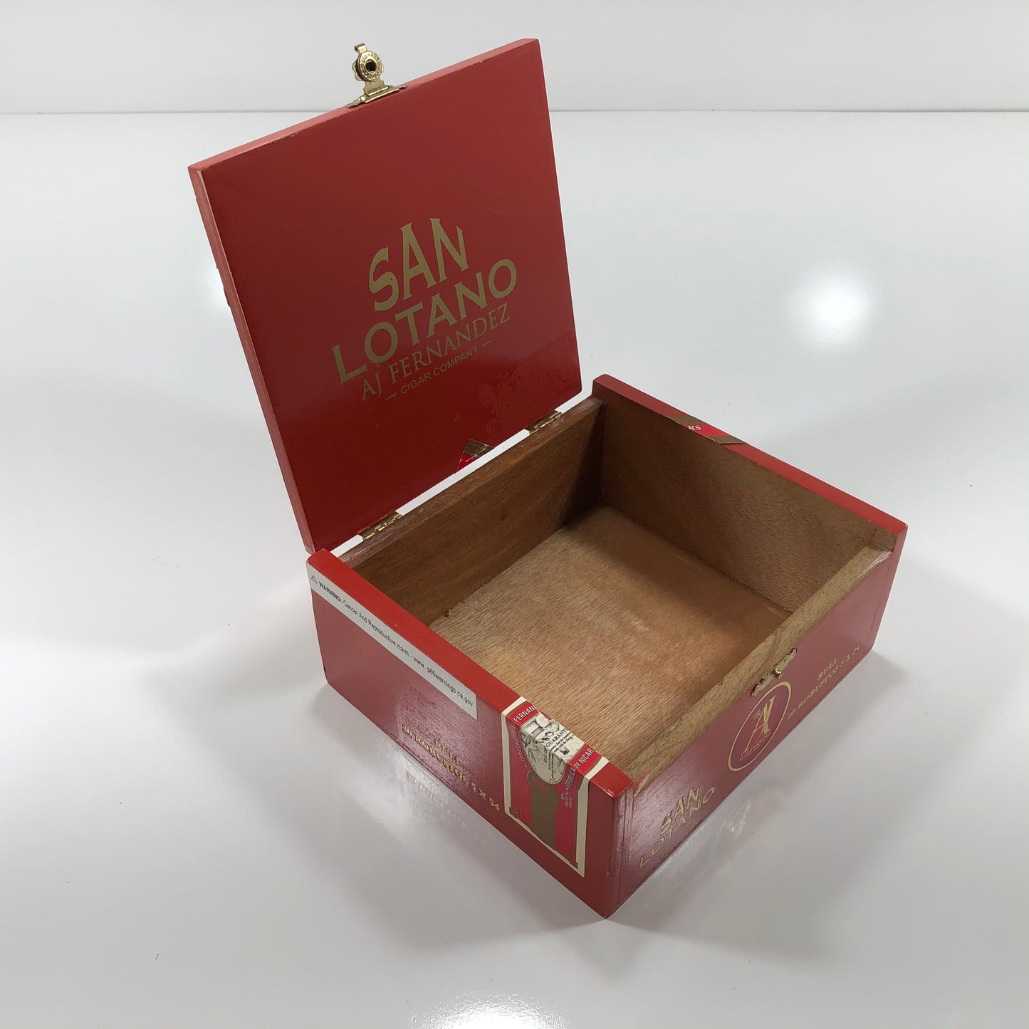 Aj Fernandez San Lotano Robusto Empty Wooden Cigar Box 6.75x6x2.75