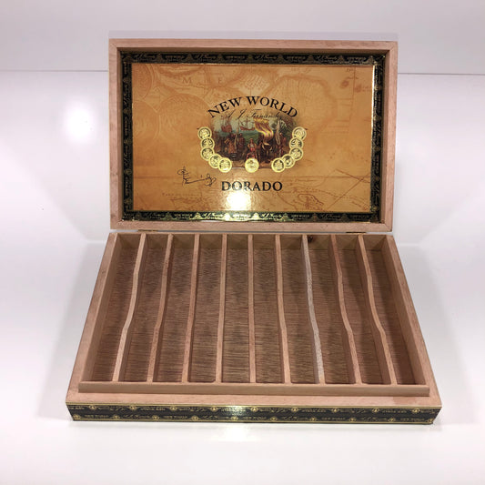 Aj Fernandez Dorado Toro Empty Wooden Cigar Box 10.75x7.25x2