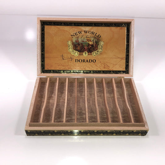 Aj Fernandez Dorado Robusto Empty Wooden Cigar Box 10.75x6.5x2