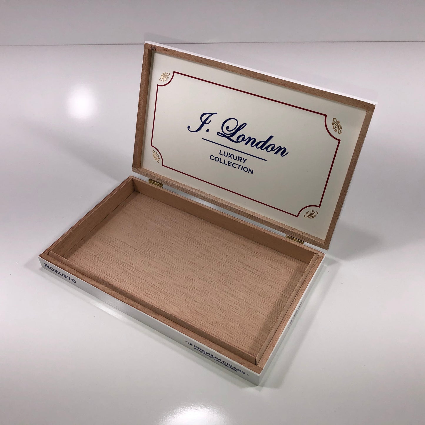 J London Luxury Collection Robusto Empty Wooden Cigar Box 10x6x1.25