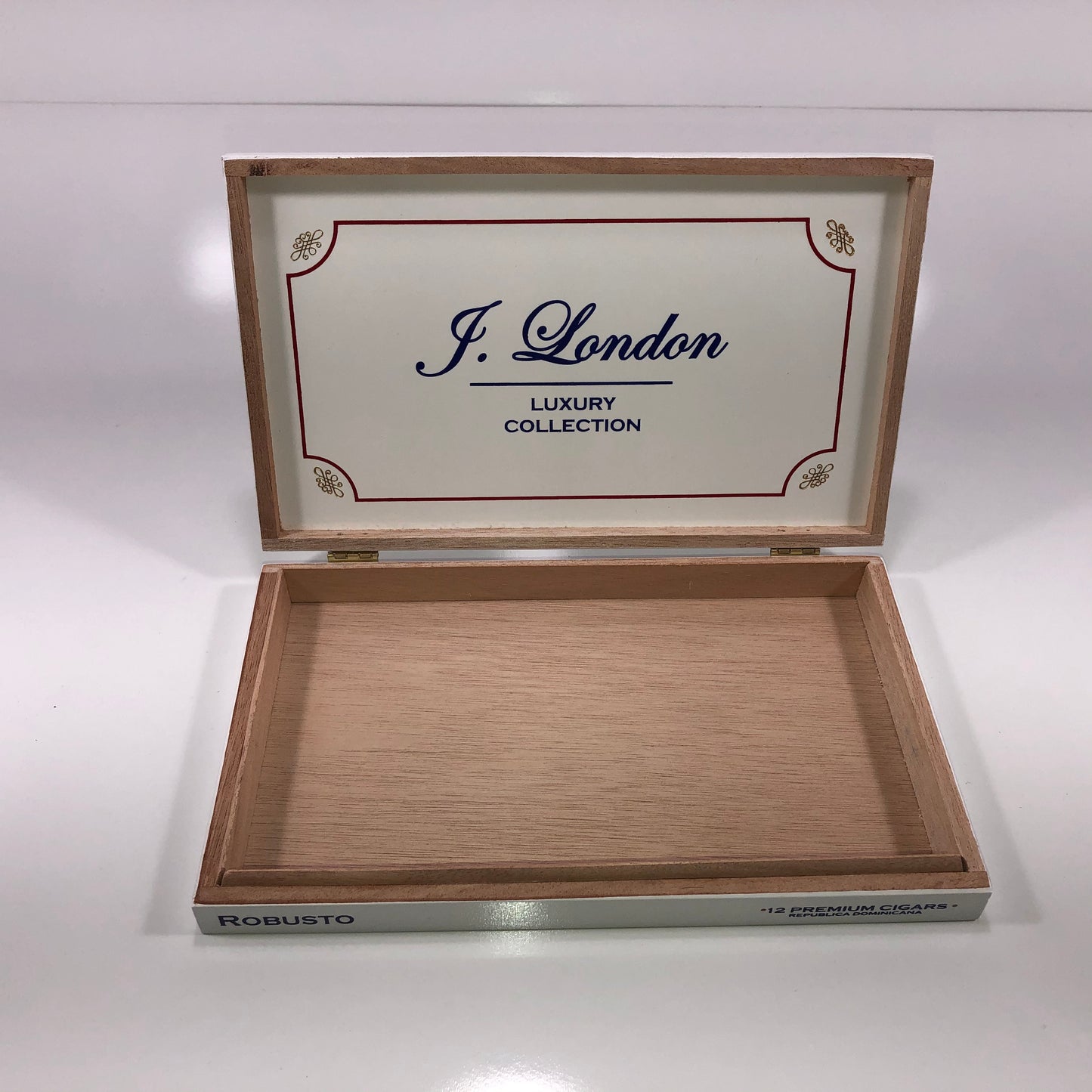 J London Luxury Collection Robusto Empty Wooden Cigar Box 10x6x1.25