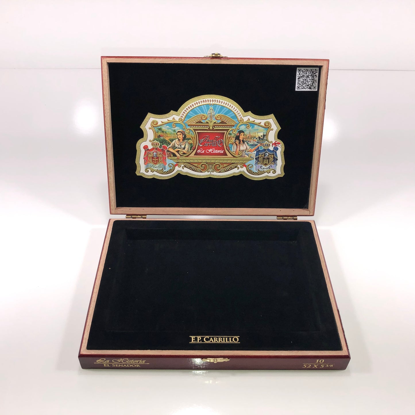 Ep Carrillo La Historia El Senador Empty Wooden Cigar Box 10x7.5x1.5