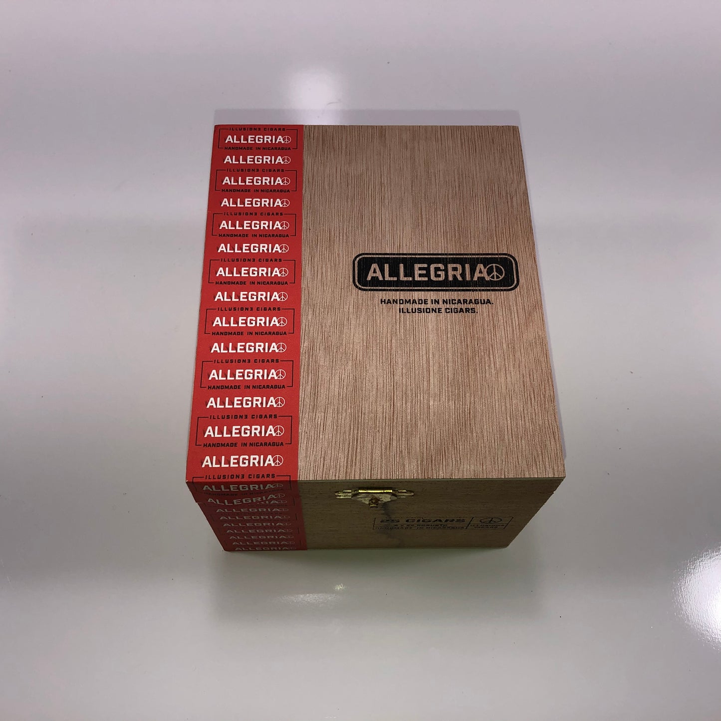 Allegria Robusto Empty Wooden Cigar Box 5.25x6.25x4.25