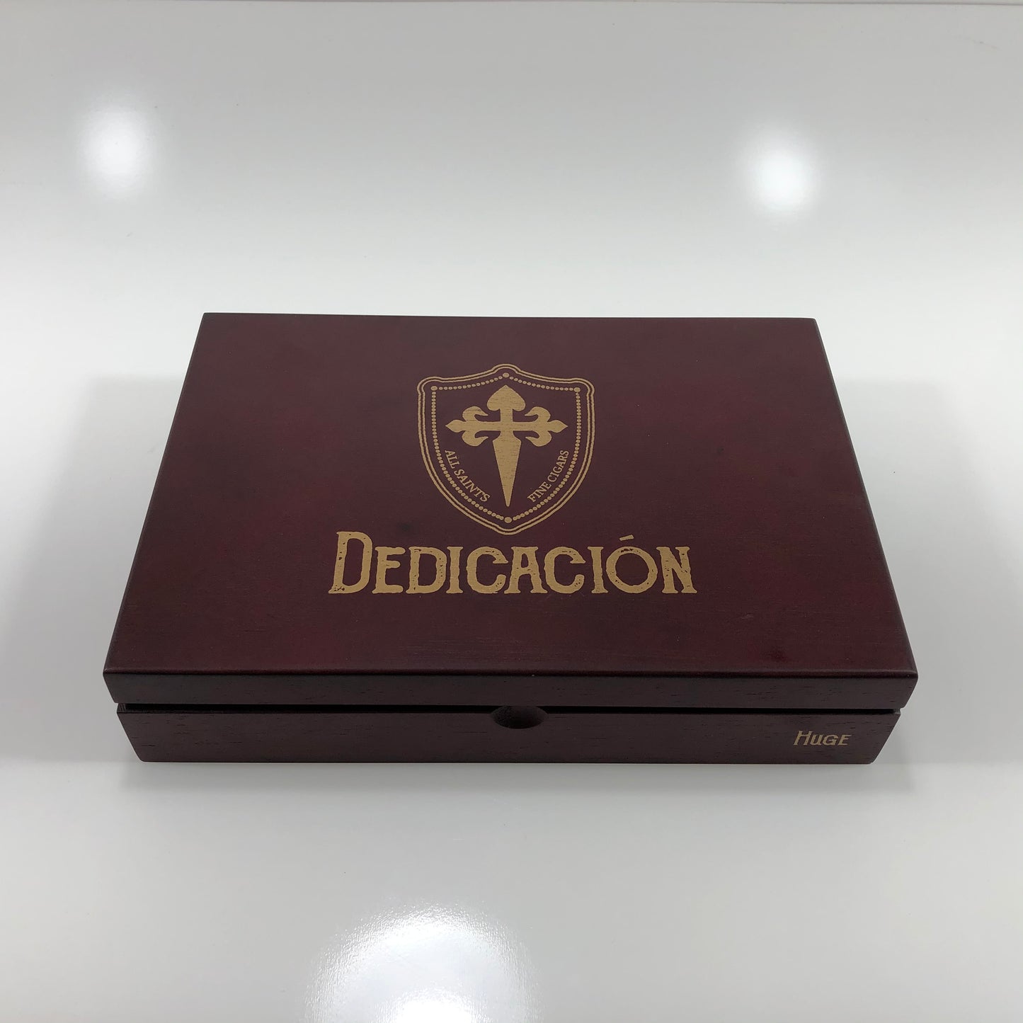 All Saints Cigars Dedication Huge Empty Wooden Cigar Box 10x7x2.5