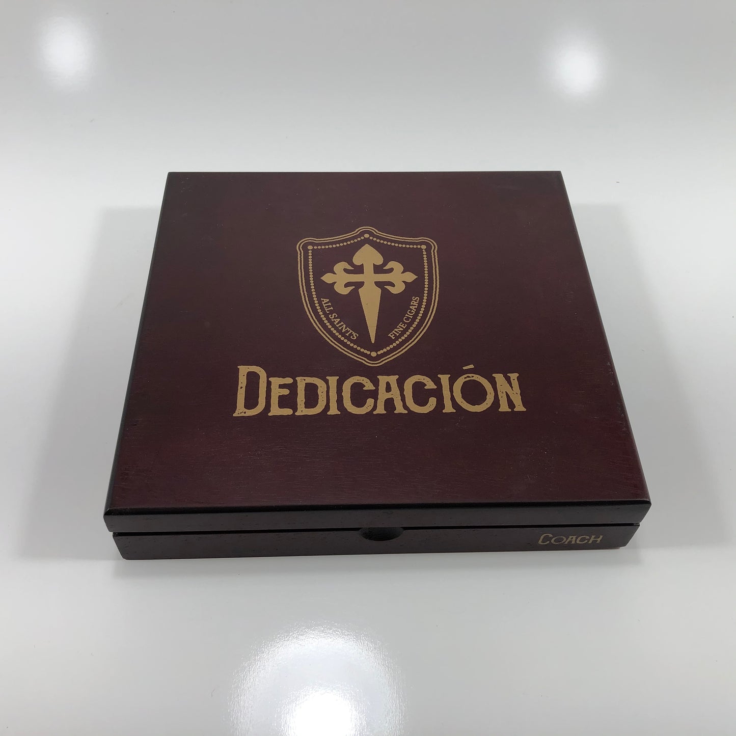 All Saints Cigars Dedication Coach Empty Wooden Cigar Box 8.5x8x1.5