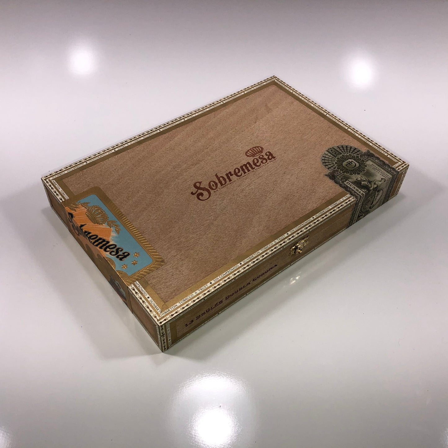 Dunbarton Sobremesa Double Corona Empty Wooden Cigar Box 12.25x8.25x1.75