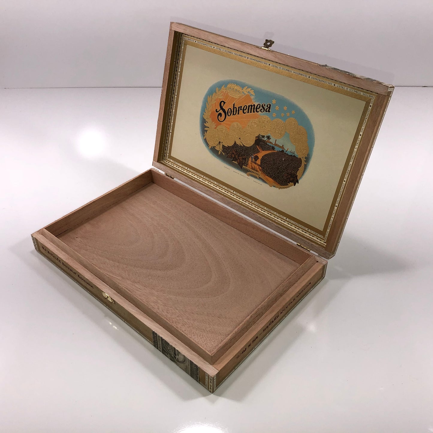 Dunbarton Sobremesa Double Corona Empty Wooden Cigar Box 12.25x8.25x1.75