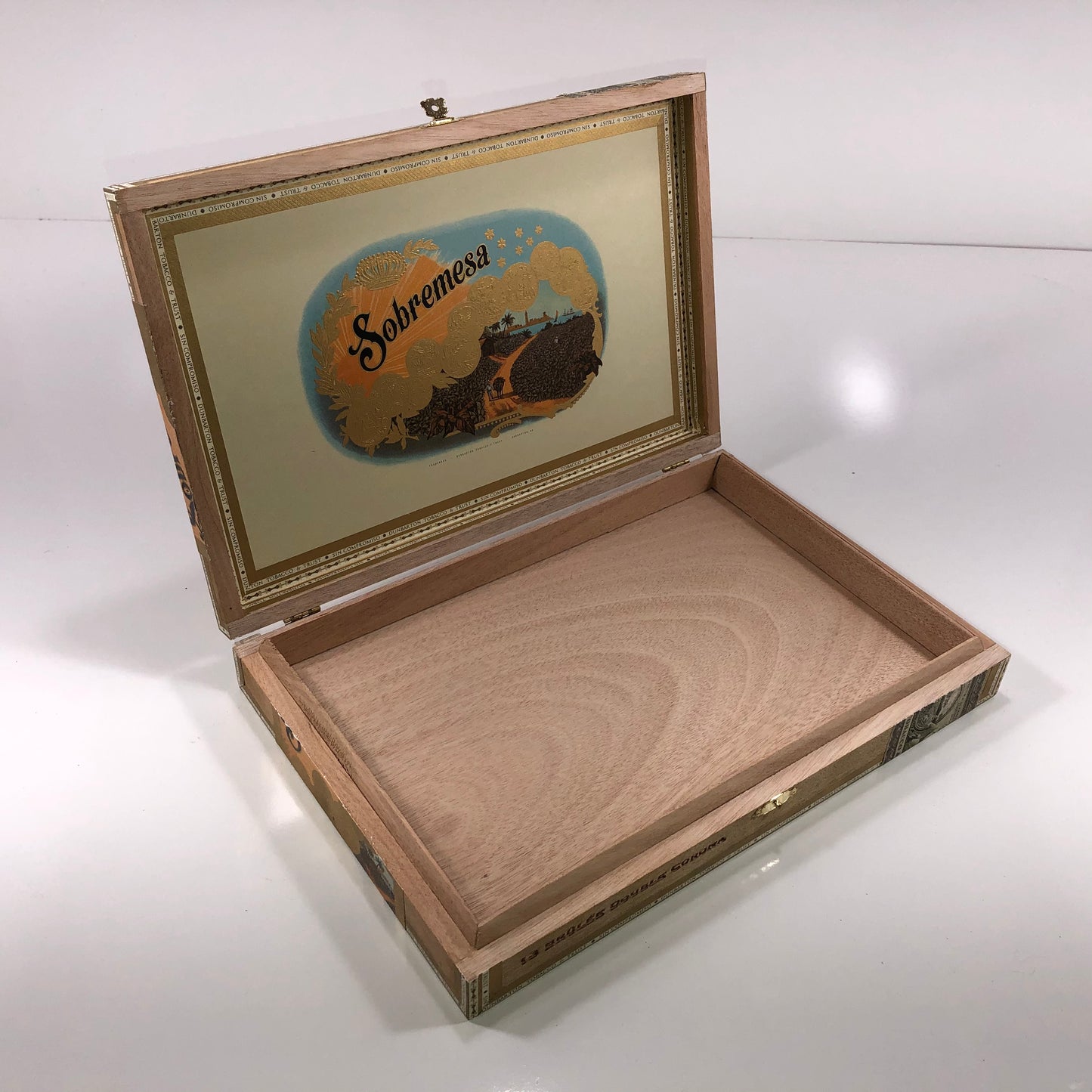 Dunbarton Sobremesa Double Corona Empty Wooden Cigar Box 12.25x8.25x1.75