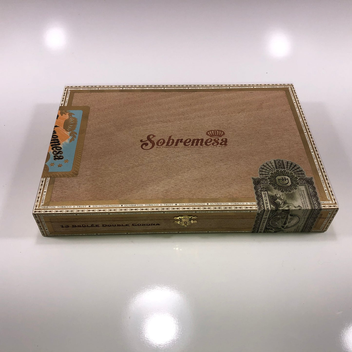 Dunbarton Sobremesa Double Corona Empty Wooden Cigar Box 12.25x8.25x1.75