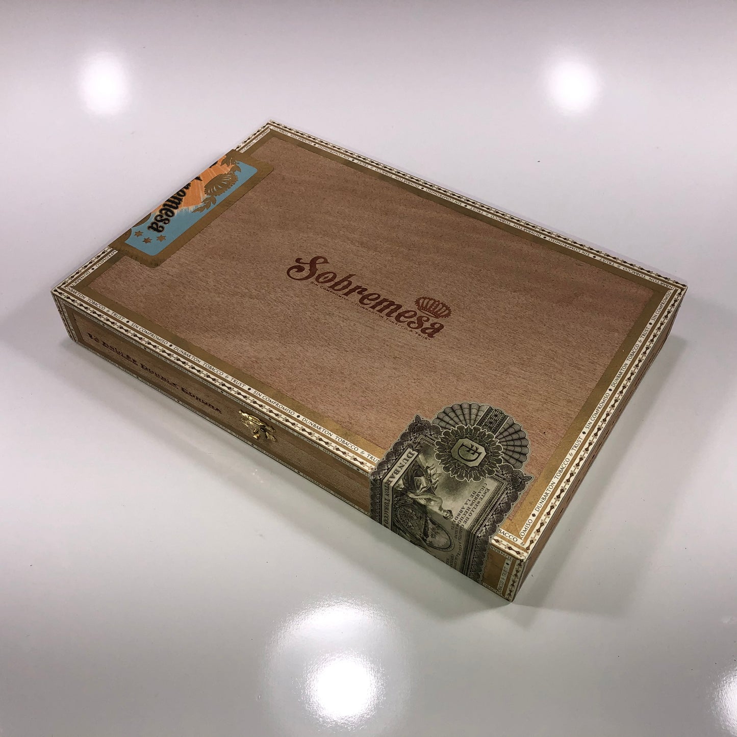 Dunbarton Sobremesa Double Corona Empty Wooden Cigar Box 12.25x8.25x1.75