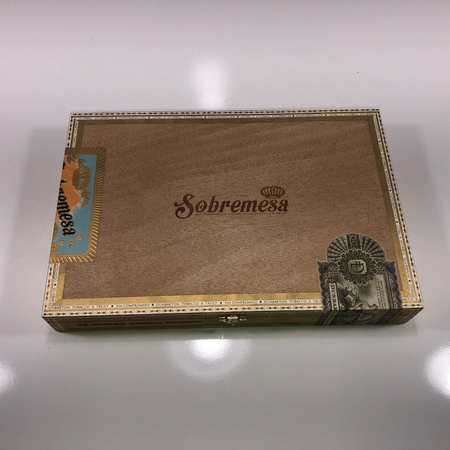 Dunbarton Sobremesa Double Corona Empty Wooden Cigar Box 12.25x8.25x1.75