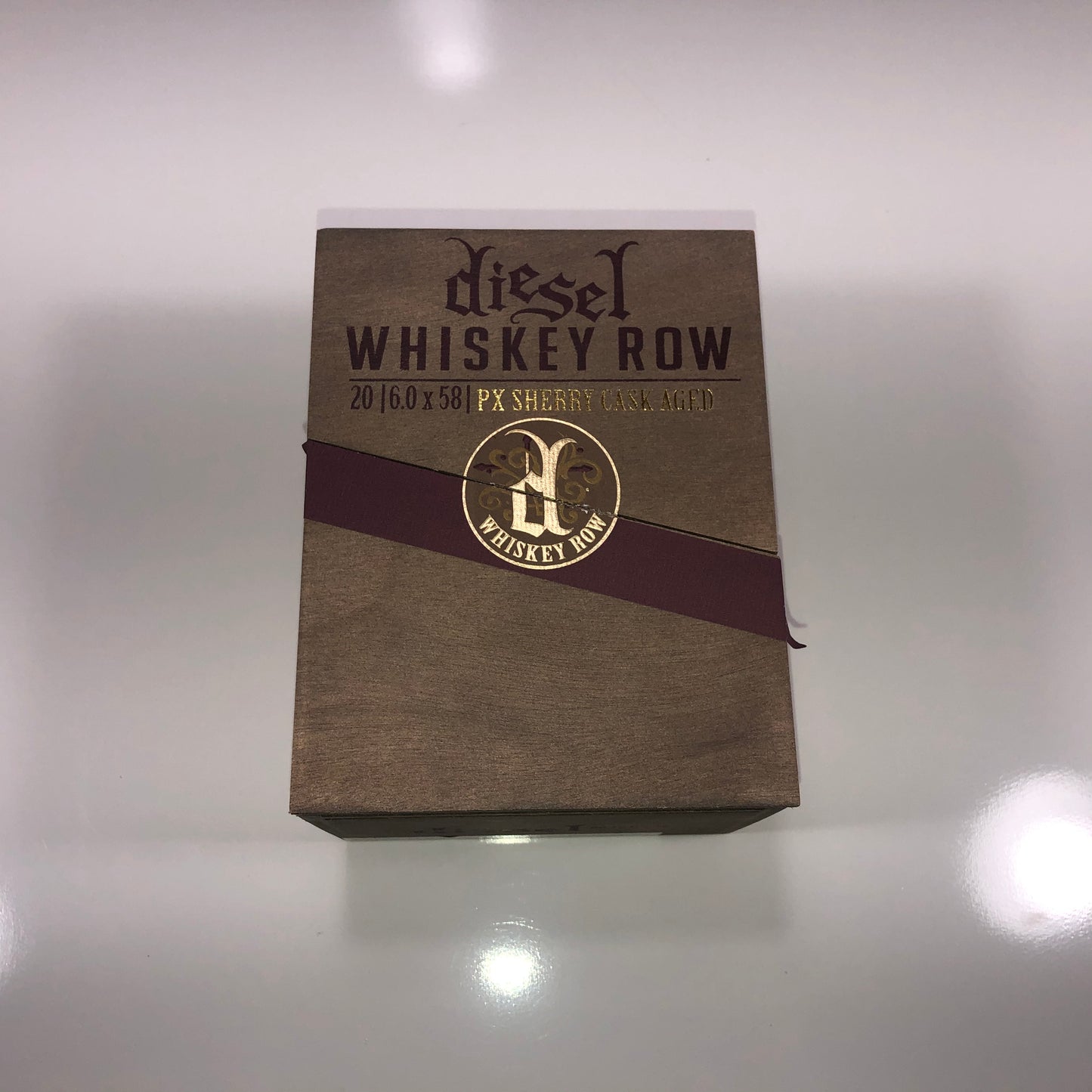 Diesel Whiskey Row Sherry Toro Empty Wooden Cigar Box 4.5x6.5x4