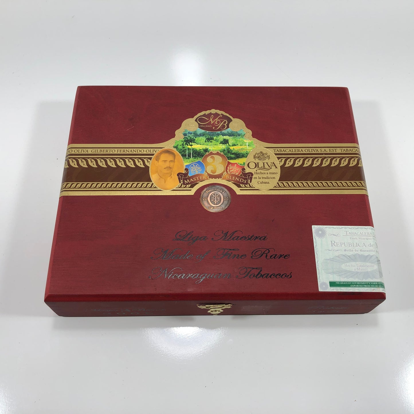 Oliva Masterblend Robusto Empty Wooden Cigar Box 10x8.25x2