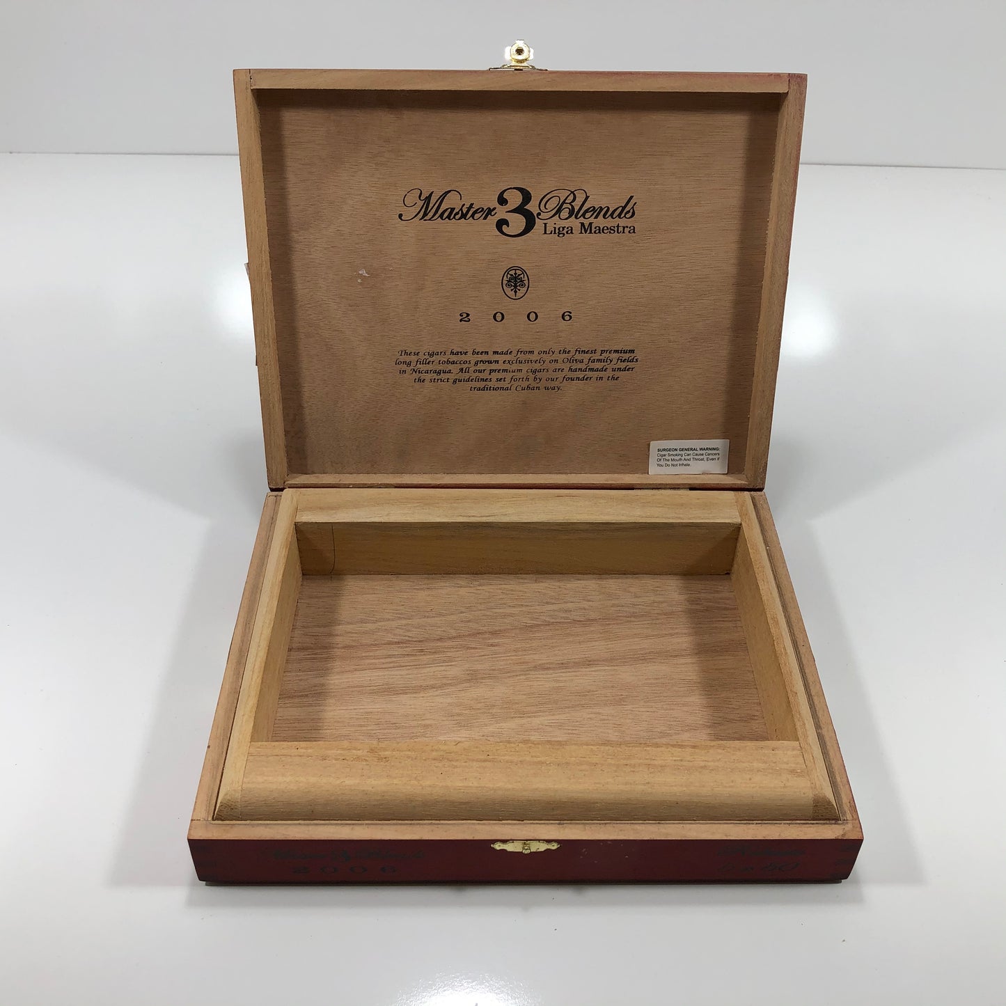 Oliva Masterblend Robusto Empty Wooden Cigar Box 10x8.25x2