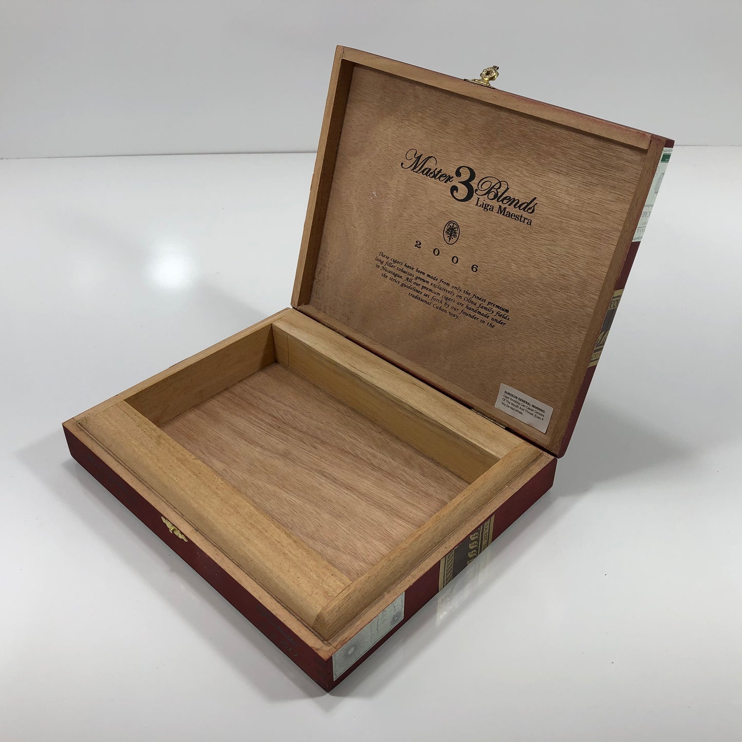 Oliva Masterblend Robusto Empty Wooden Cigar Box 10x8.25x2