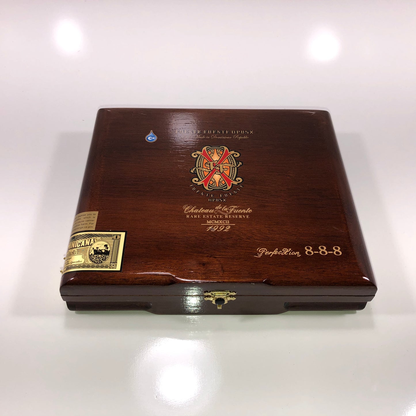 Arturo Fuente Opus X Perfection 888 Empty Wooden Cigar Box 9.5x8x2