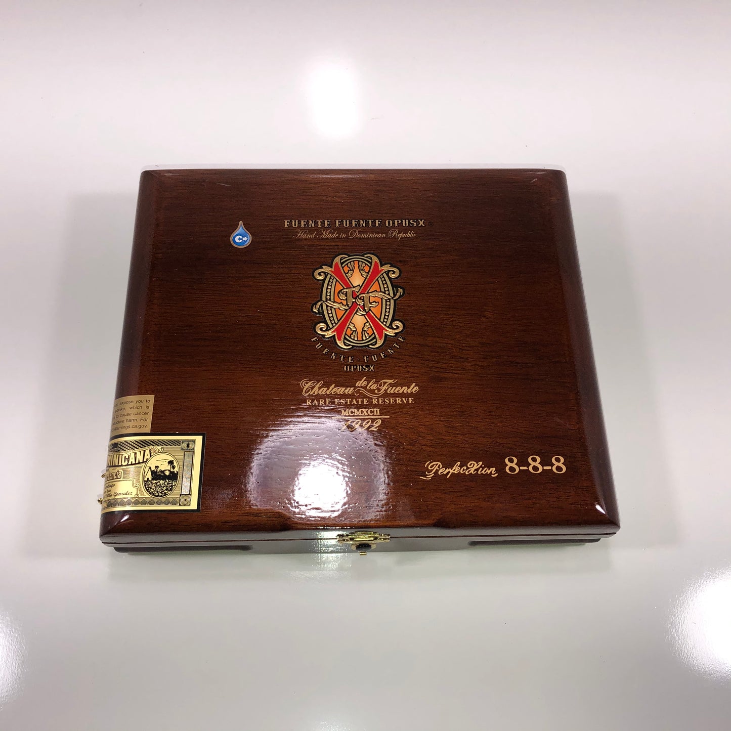 Arturo Fuente Opus X Perfection 888 Empty Wooden Cigar Box 9.5x8x2