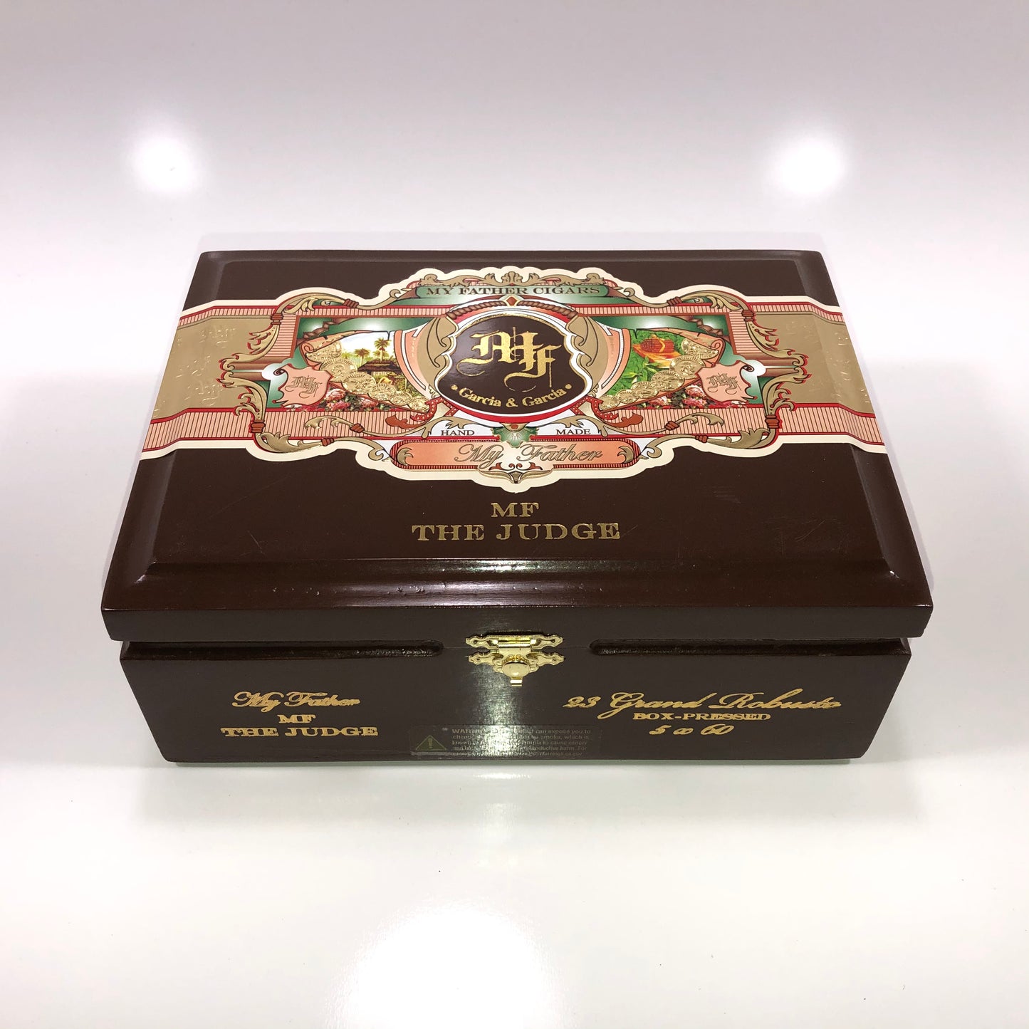 My Father Cigars The Judge Grand Robusto Empty Wooden Cigar Box 8.5x6x3.25