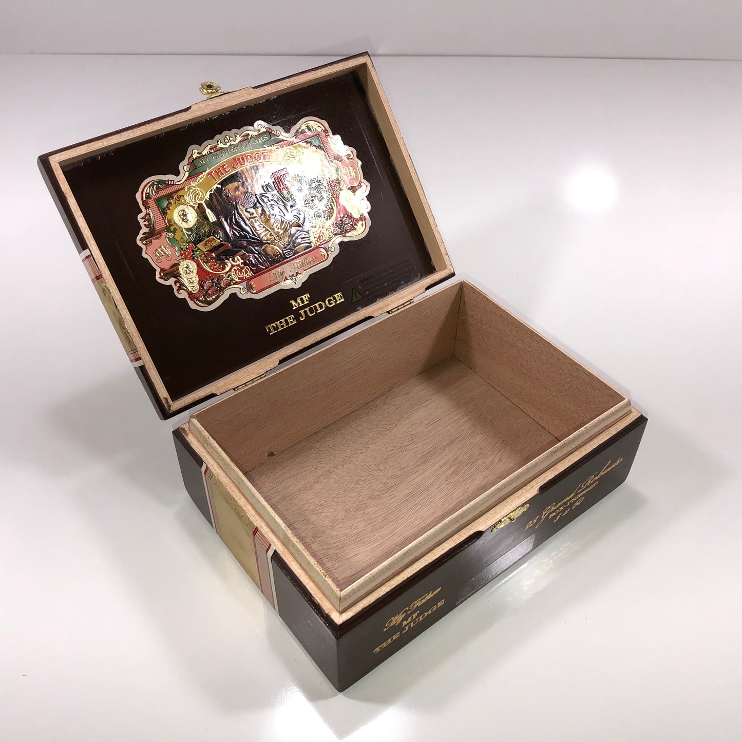 My Father Cigars The Judge Grand Robusto Empty Wooden Cigar Box 8.5x6x3.25