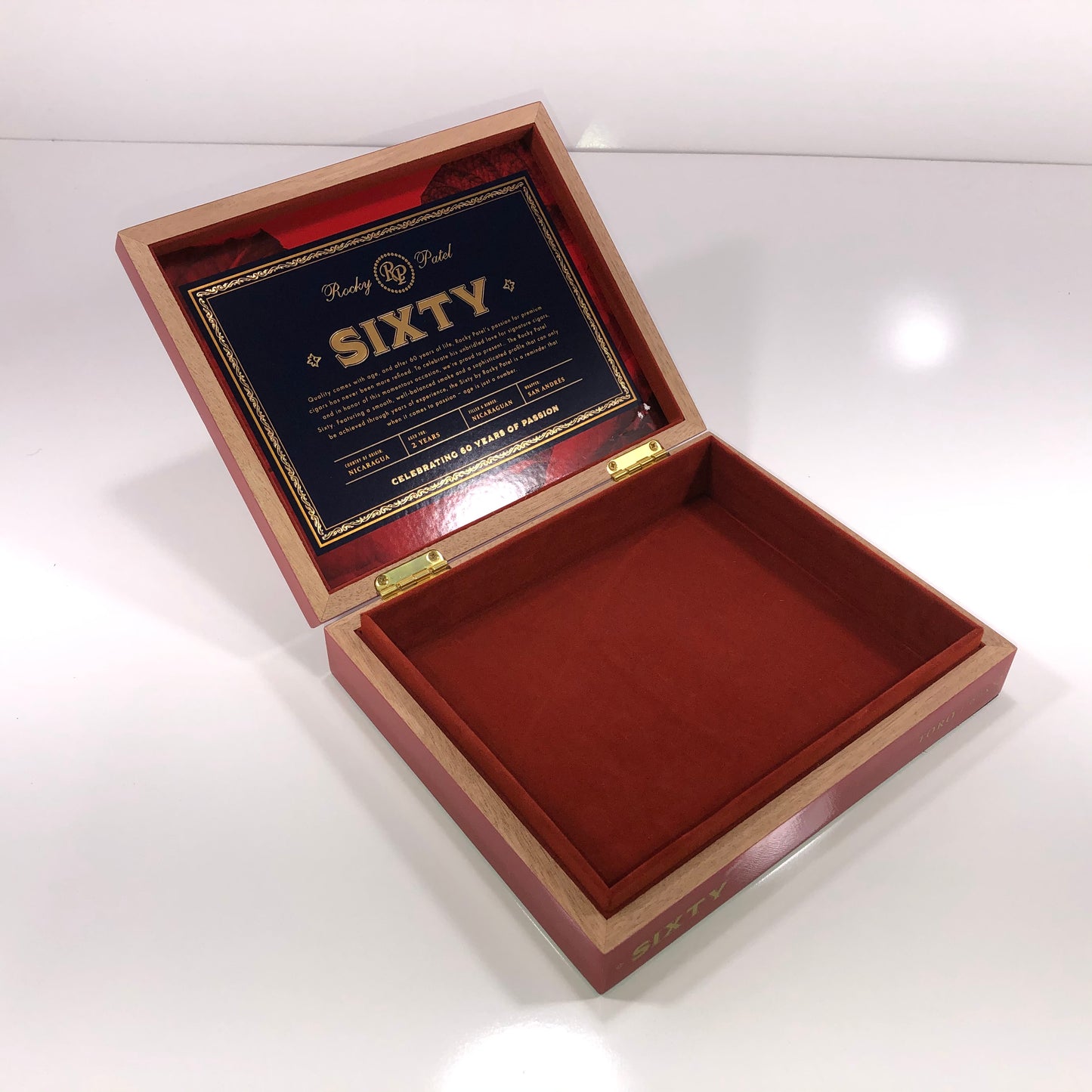 Rocky Patel Sixty Toro Empty Wooden Cigar Box 9.25x7.75x2