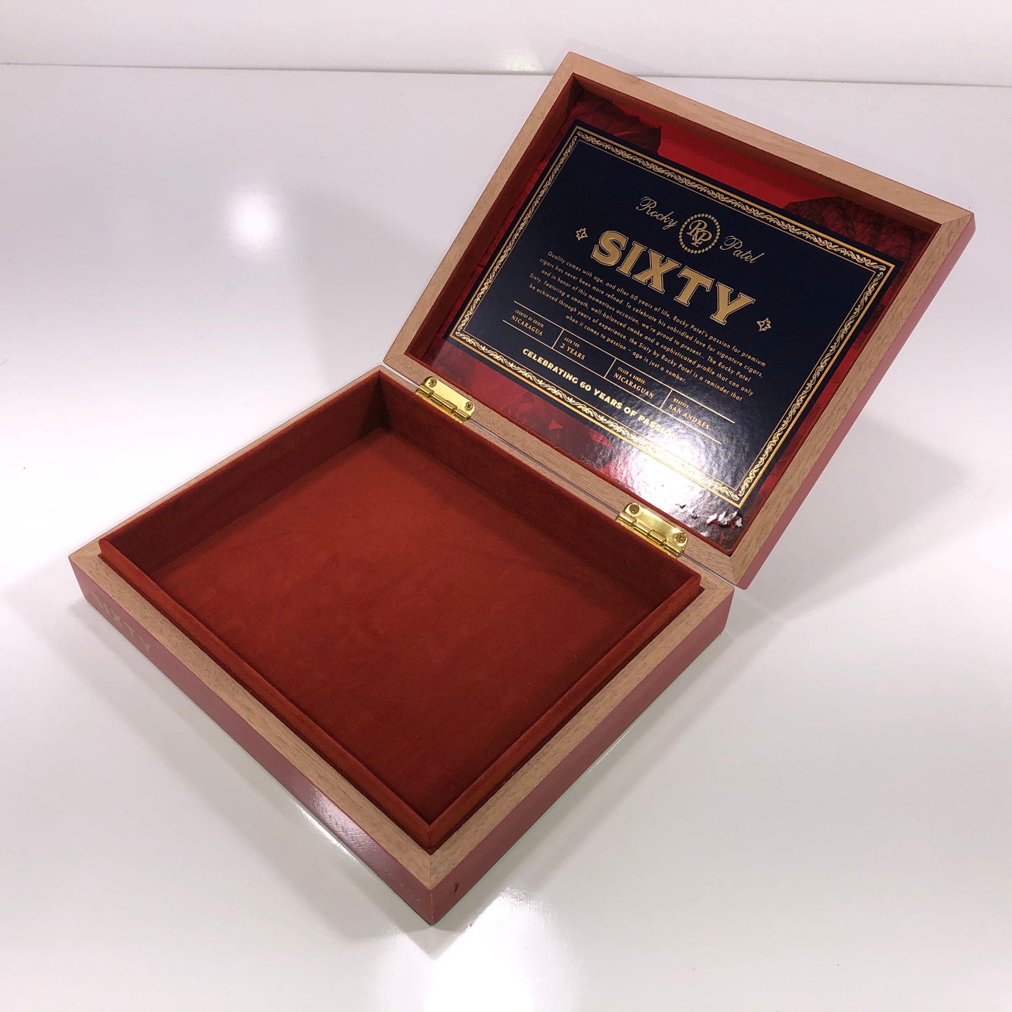 Rocky Patel Sixty Toro Empty Wooden Cigar Box 9.25x7.75x2