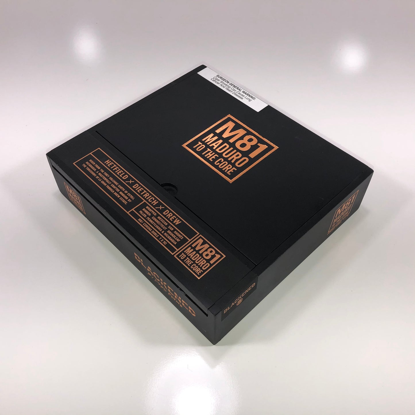 James Hetfield Metallica M81 Blackend Doble Empty Wooden Cigar Box 8.75x8x2