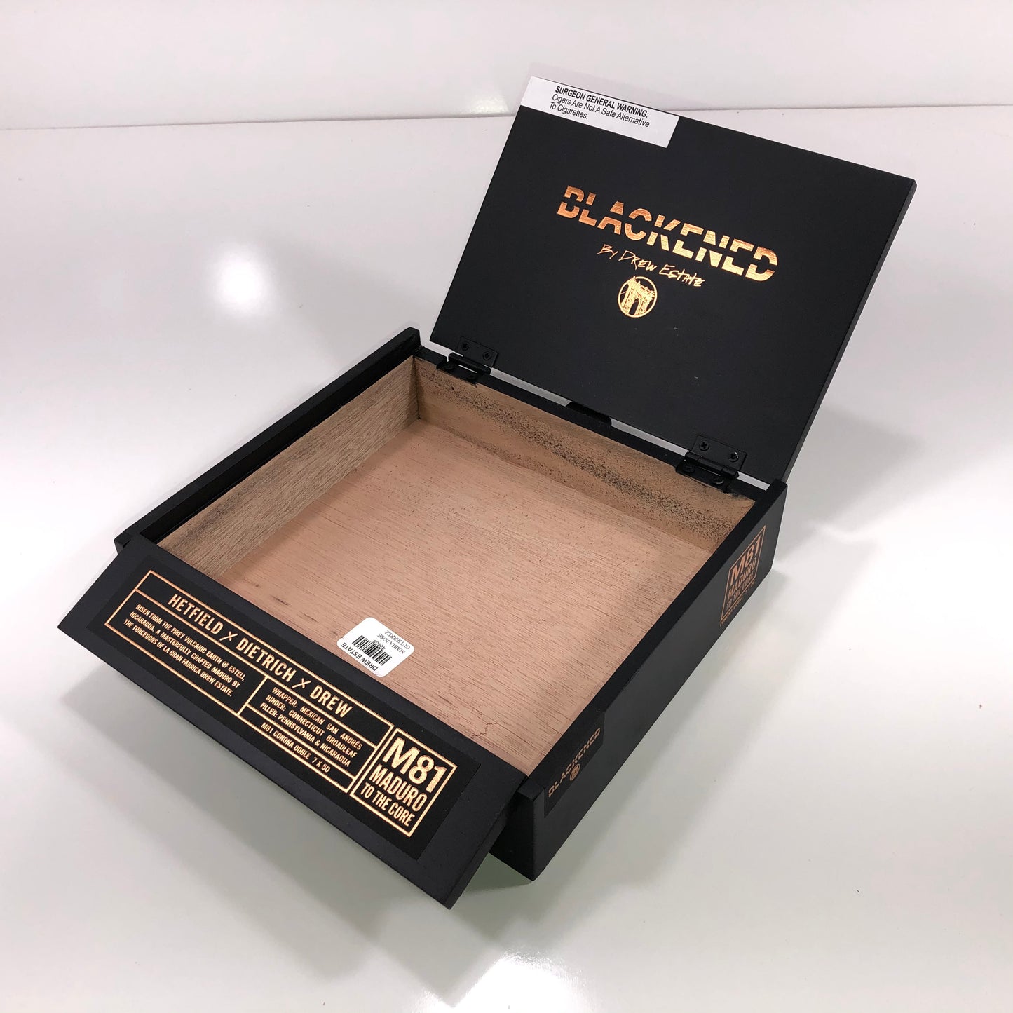 James Hetfield Metallica M81 Blackend Toro Empty Wooden Cigar Box 8.75x6.75x2.25