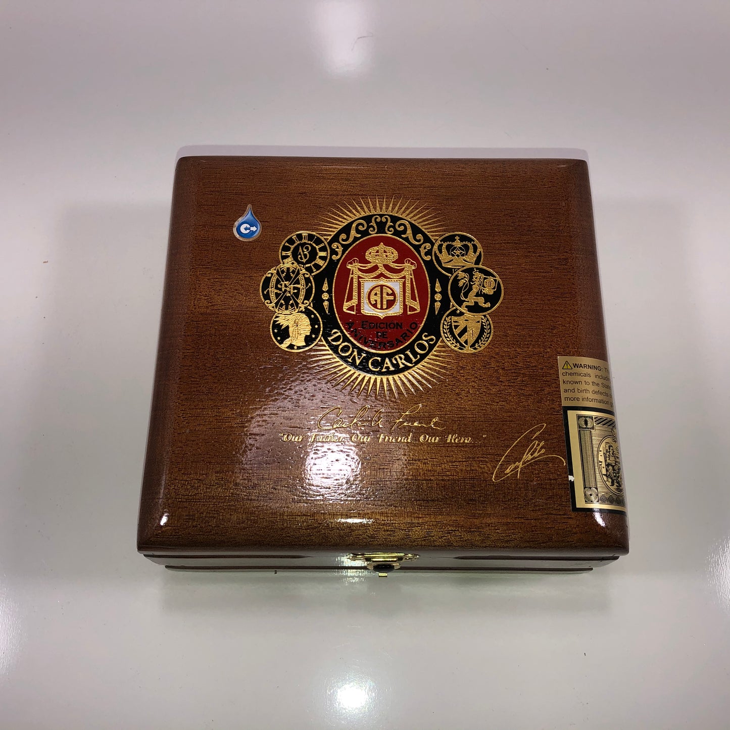 Arturo Fuente Don Carlos No3 Empty Wooden Cigar Box 7x6.25x2.75