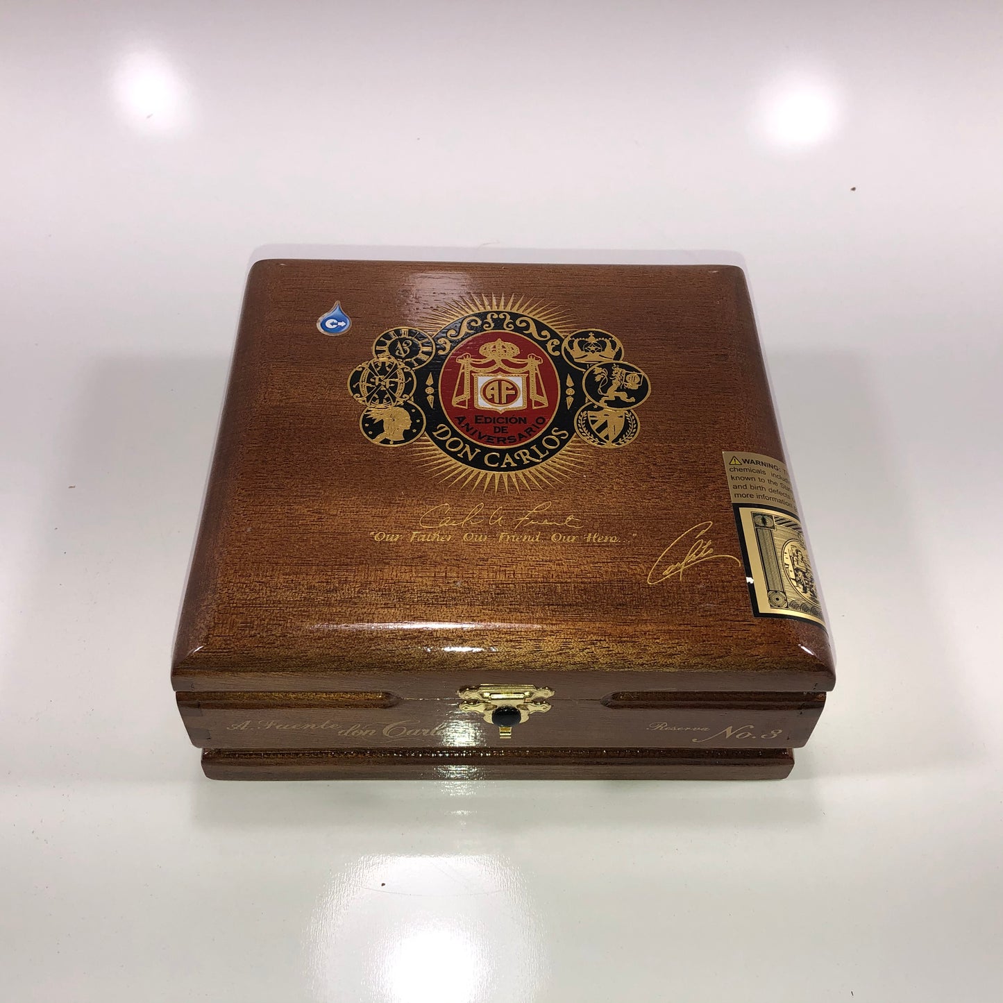 Arturo Fuente Don Carlos No3 Empty Wooden Cigar Box 7x6.25x2.75