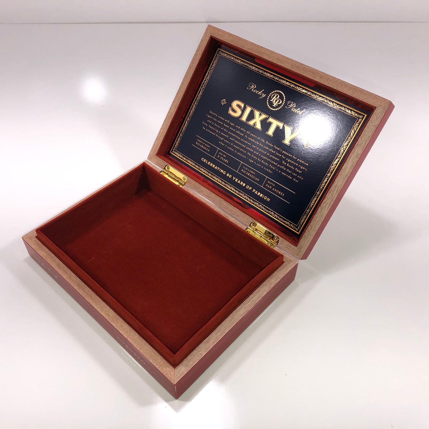 Rocky Patel Sixty Robusto Empty Wooden Cigar Box 9x6.75x2