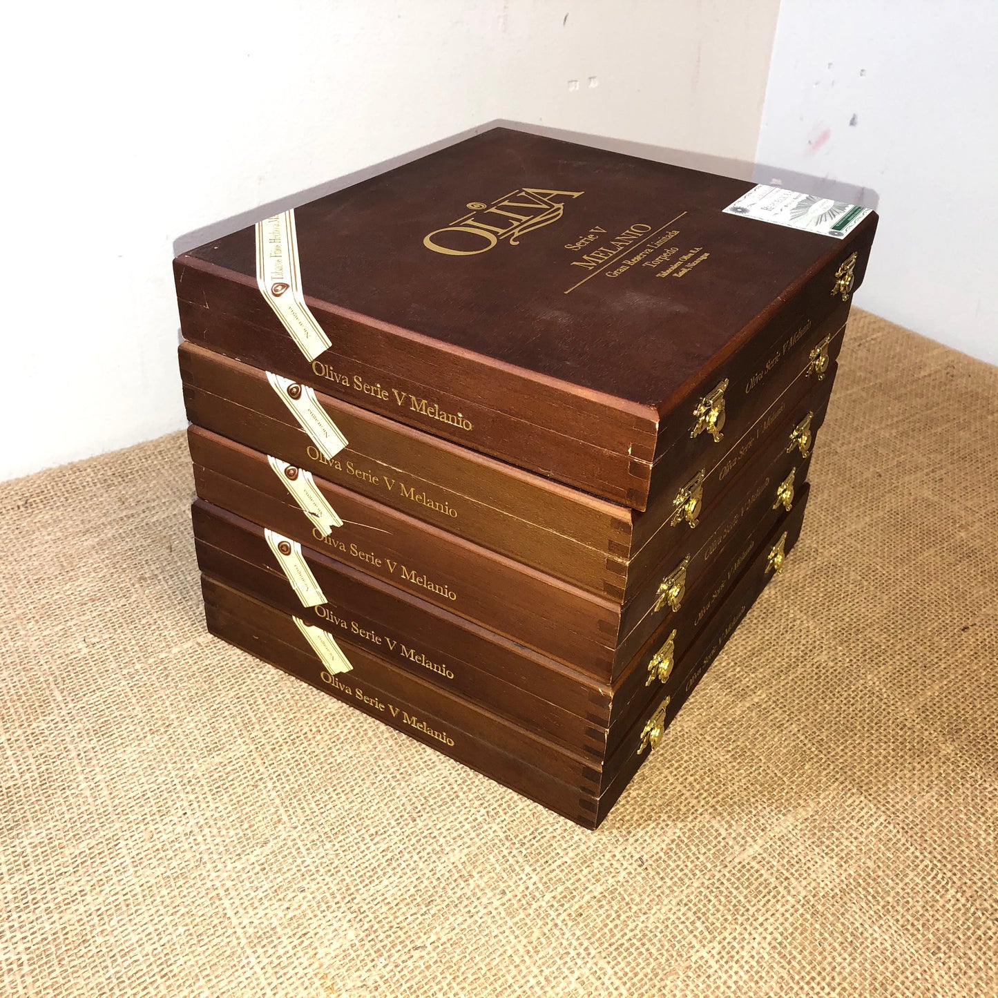 Lot of 5 Oliva Torpedo Empty Wooden Cigar Boxes 9x8x1.5 #29