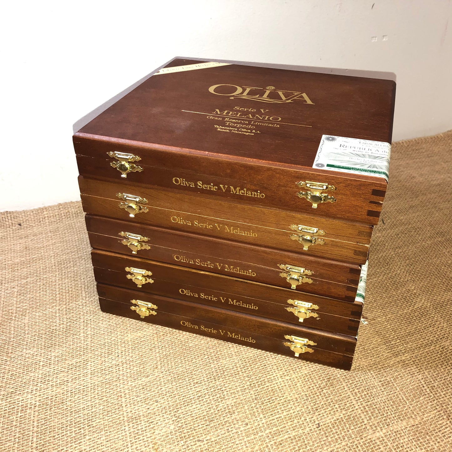 Lot of 5 Oliva Torpedo Empty Wooden Cigar Boxes 9x8x1.5 #29