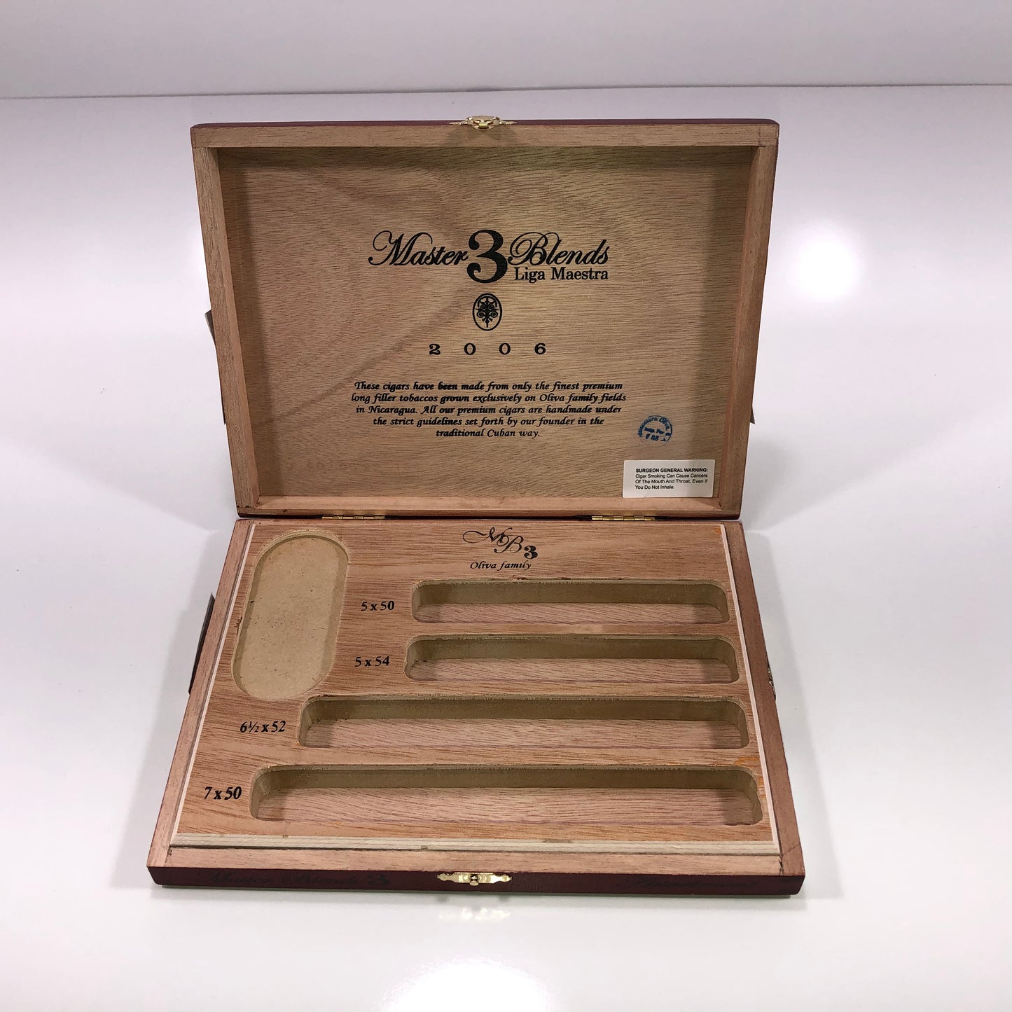 Oliva Masterblend Assortment Empty Wooden Cigar Box 9x7x1.25