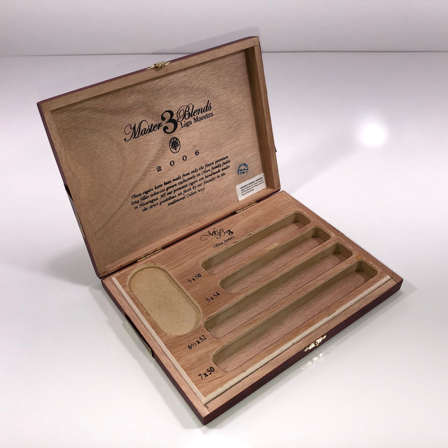 Oliva Masterblend Assortment Empty Wooden Cigar Box 9x7x1.25