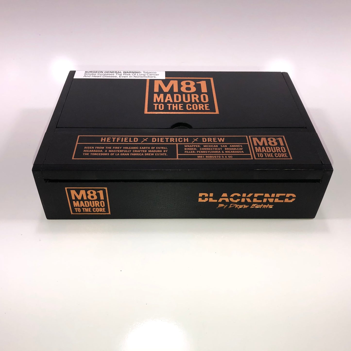 James Hetfield Metallica M81 Blackend Robusto Empty Wooden Cigar Box 8.75x5.75x2