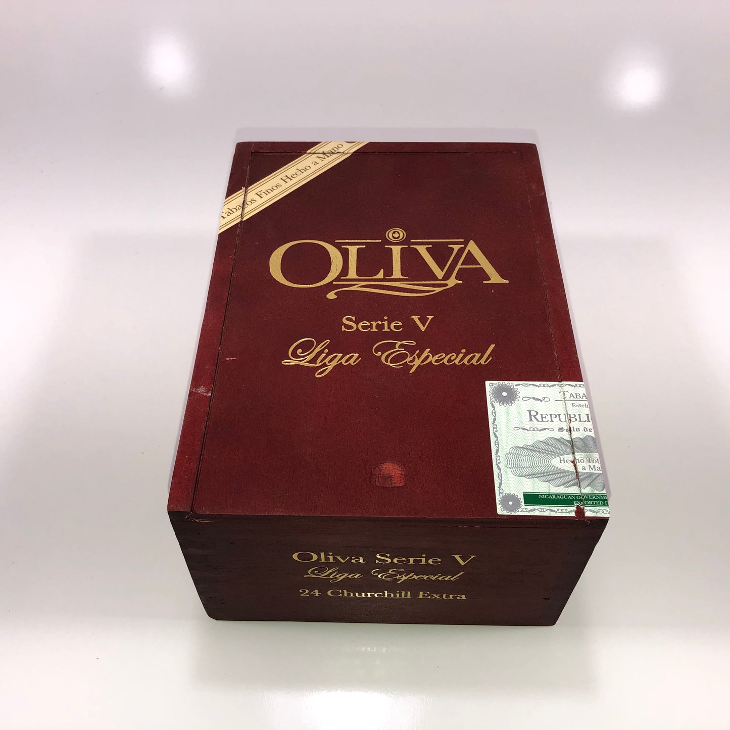 Oliva Serie V Churchill Empty Wooden Cigar Box 5.5x7.75x3.5