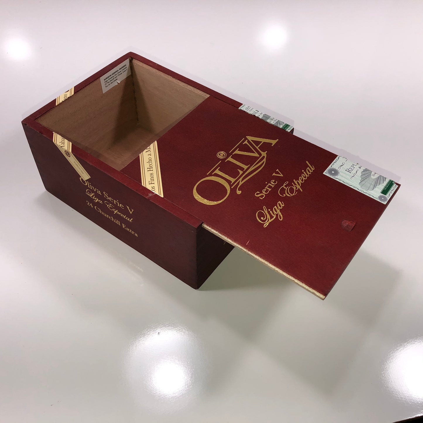 Oliva Serie V Churchill Empty Wooden Cigar Box 5.5x7.75x3.5