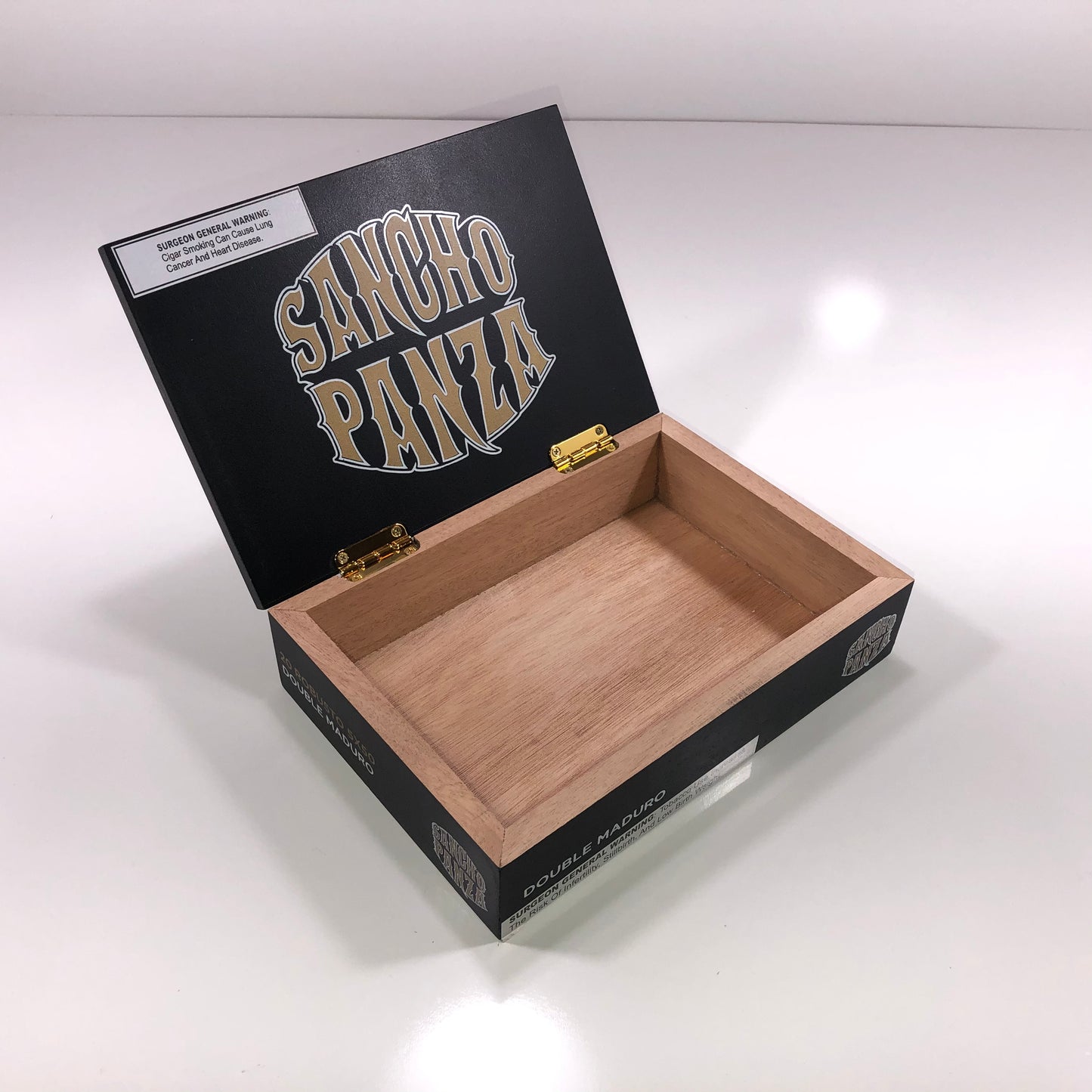 Sancho Panza Maduro Robusto Empty Wooden Cigar Box 8.75x6x2.25