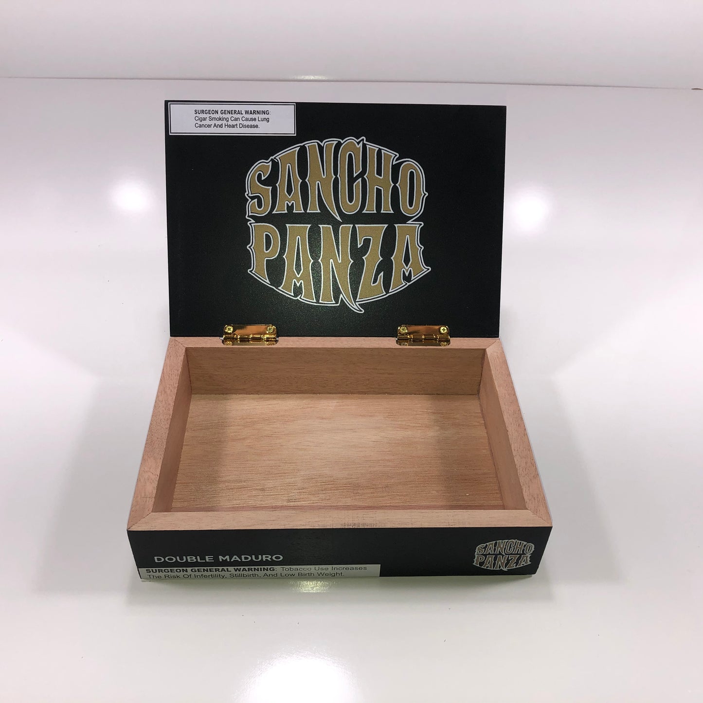 Sancho Panza Maduro Robusto Empty Wooden Cigar Box 8.75x6x2.25