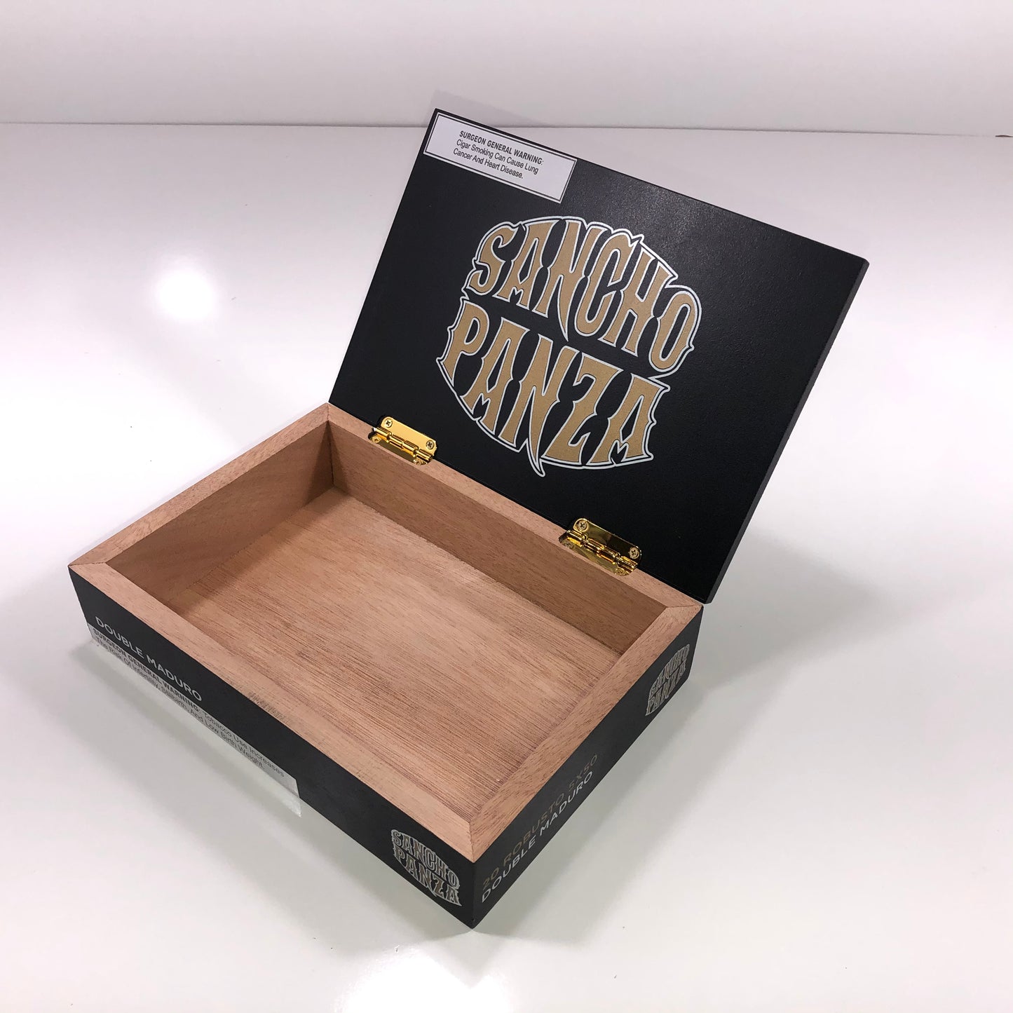 Sancho Panza Maduro Robusto Empty Wooden Cigar Box 8.75x6x2.25