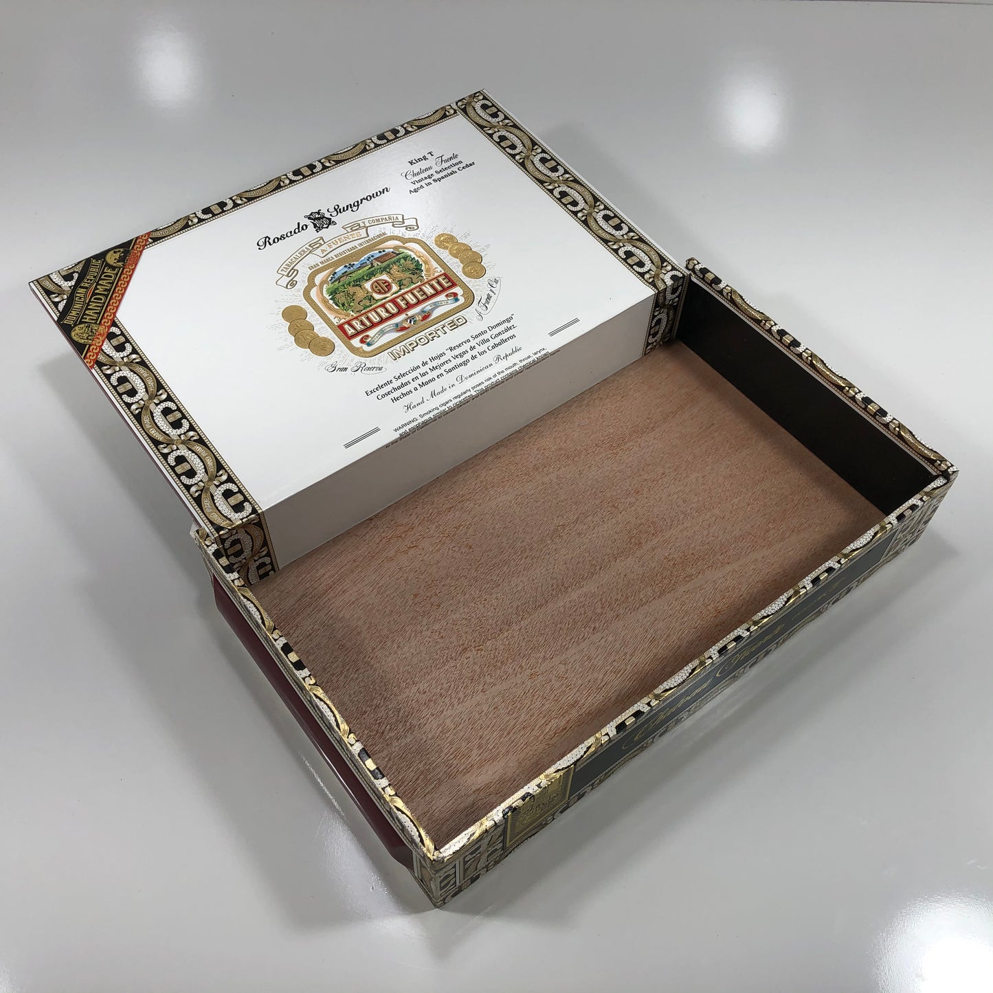 Arturo Fuente Chateau King Empty Cigar Box 13x7.75x2.5