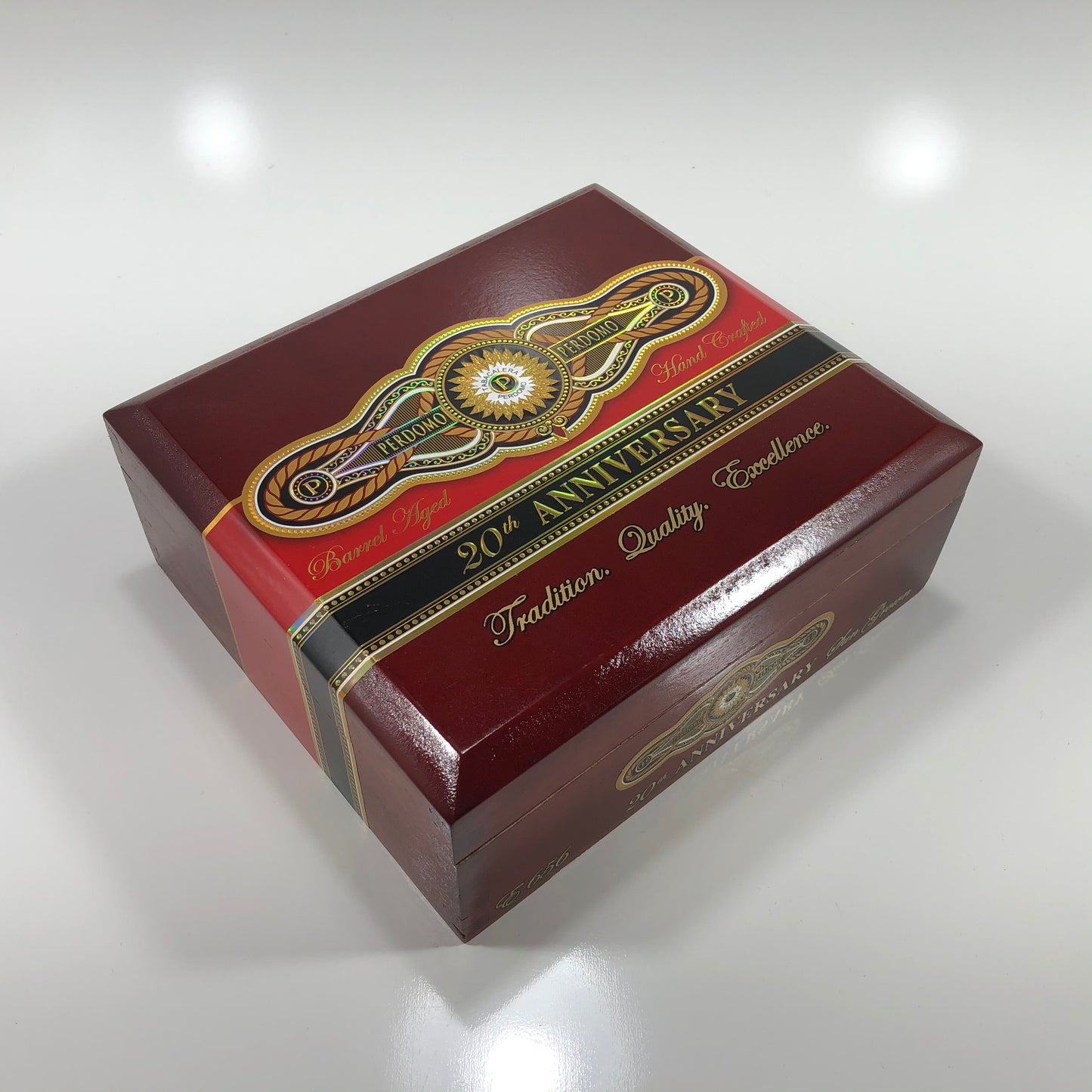 Perdomo 20th Anniversary Sun Grown Epicure Empty Wooden Cigar Box 8x7x3